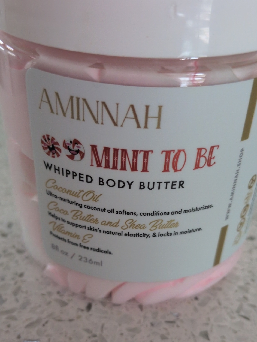 AMINNAH Mint To Be Whipped Body Butter - Pink